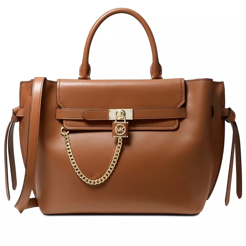Michael Kors Hamilton Legacy Large Leather Belted Satchel